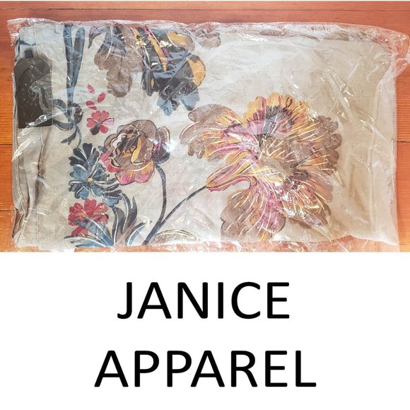OS janice Khaki Floral Scarf - Picture 1 of 8